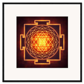 Impression artistique encadrée Sri Yantra XI-II