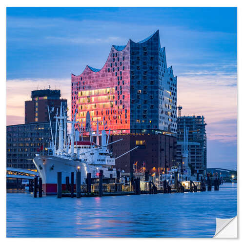 Sticker mural Elbphilharmonie at sunrise