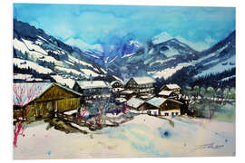 Foam board print Tirol, Winter in Alpbach