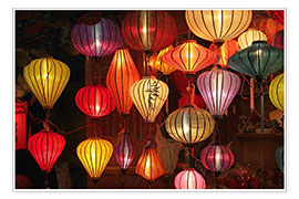 Wall print  Glowing lanterns in Hoi An, Vietnam - Peter Schickert