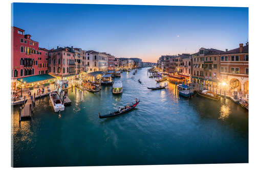 Acrylic print Grand Canal in the evening, Venice, Italy