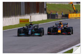 Sticker mural Max Verstappen and Lewis Hamilton, Brazilian GP, 2021