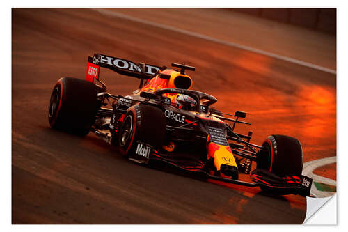 Selvklebende plakat Max Verstappen, Red Bull Racing, Saudi Arabia GP, 2021