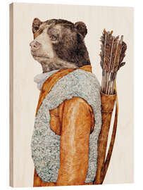 Quadro de madeira Hunter Bear - Animal Crew