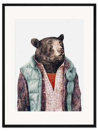 Gerahmter Kunstdruck Schwarzbär