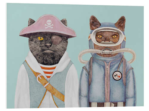 Quadro em PVC Aquatic Cats