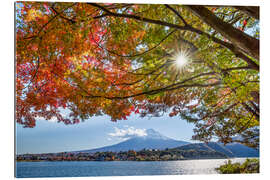 Gallery print Autumn at Lake Kawaguchi in front of Mount Fuji