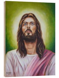 Wood print Jesus Christ Portrait