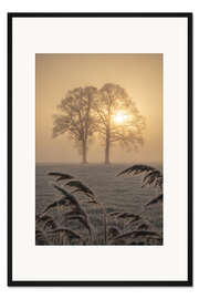 Gerahmter Kunstdruck Ein Paar bei Sonnenaufgang