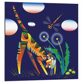 Magnettafel Katze und Libelle