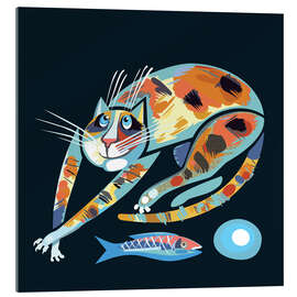 Acrylic print Satisfied Cat
