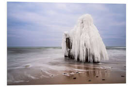 Foam board print Groyne on the Baltic coast near Kühlungsborn in winter