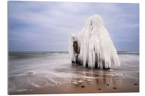 Galleritryck Groyne on the Baltic coast near Kühlungsborn in winter