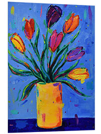 Foam board print Tulips in a Yellow Vase