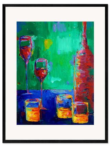 Framed art print Wine and Whiskey