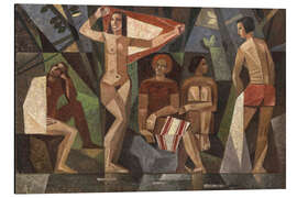 Magnettafel Paradies, Badegäste im Sommer