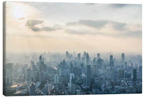 Canvas print Shanghai skyline at sunrise