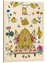 Magnettafel Honig und Bienen