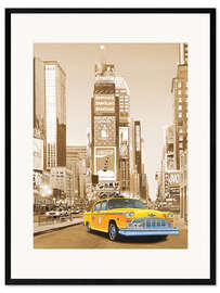 Impresión de arte enmarcada New York Taxi