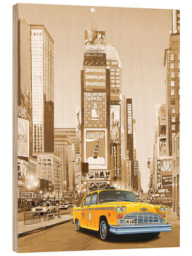 Holzbild New Yorker Taxi