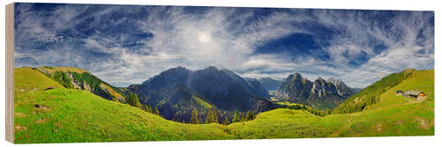 Holzbild Karwendel Großer Ahornboden