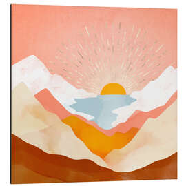 Magnettafel Retro See bei Sonnenuntergang