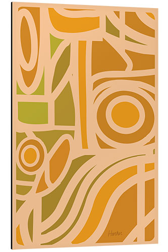 Cuadro de aluminio Swirling Tropical Pattern