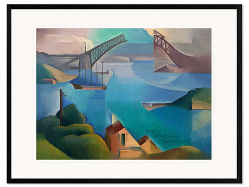 Kunsttryk i ramme The bridge