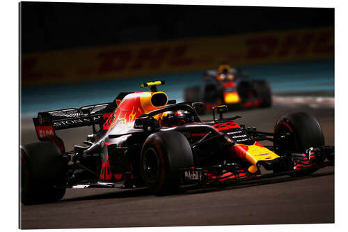 Gallery print Max Verstappen leads Daniel Ricciardo, Red Bull Racing, Abu Dhabi GP, 2021