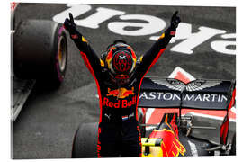 Acrylglasbild Max Verstappen, 1st position, Parc Ferme, Mexican GP 2018