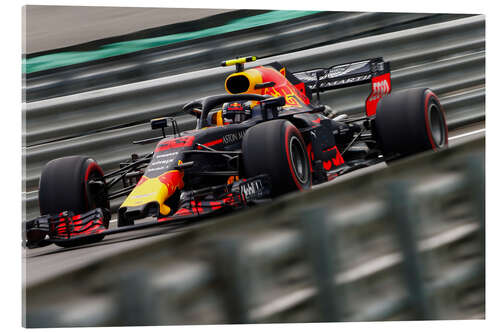 Acrylglasbild Brazilian GP: Max Verstappen, Formula 1, 2018