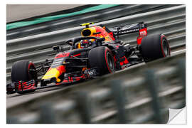 Selvklebende plakat Brazilian GP: Max Verstappen, Formula 1, 2018