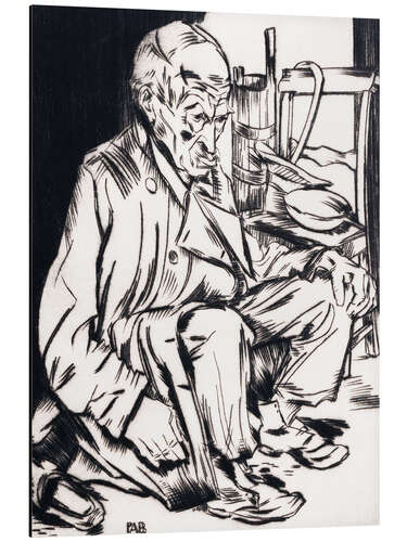 Aluminium print Old man