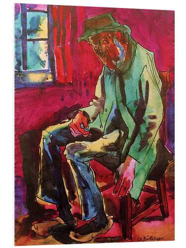 Foam board print Farmer from Arrode (sitting on a chair)