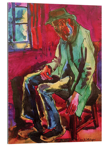 Galleriprint Farmer from Arrode (sitting on a chair)