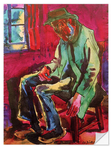 Sticker mural Farmer from Arrode (sitting on a chair)