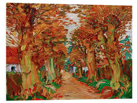 Foam board print Avenue of Linden Trees