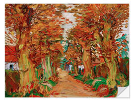 Muursticker Avenue of Linden Trees