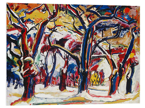 Tableau en PVC Cherry orchard in winter