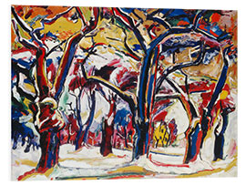 Foam board print Cherry orchard in winter