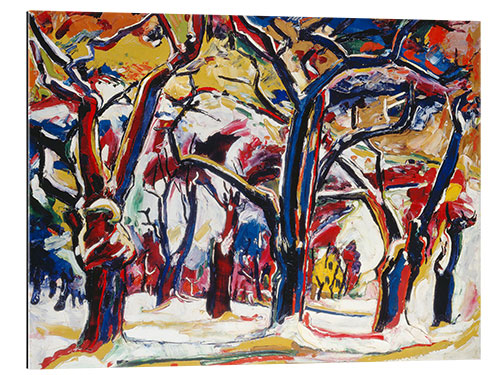 Tableau en plexi-alu Cherry orchard in winter