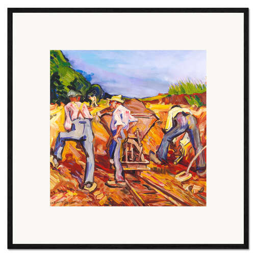 Framed art print Clay miners