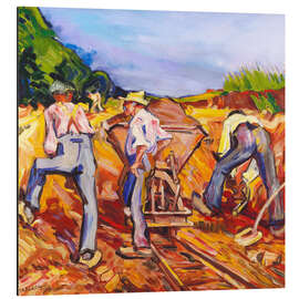 Magnettafel Lehmgrubenarbeiter