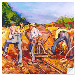 Sticker mural Clay miners