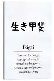 Lærredsbillede  Ikigai - Typobox