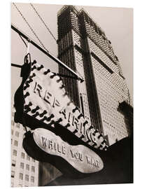 PVC-taulu Illuminated sign for a shoe repair shop, New York