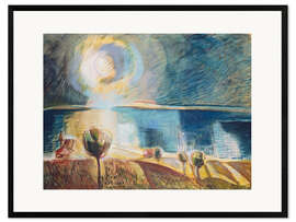 Inramat konsttryck Sunrise
