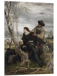 Foam board print Hamlet and Horatio in the churchyard