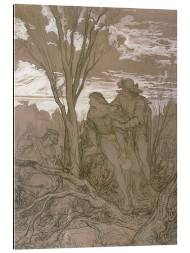 Gallery print Hamlet and Horatio in the churchyard