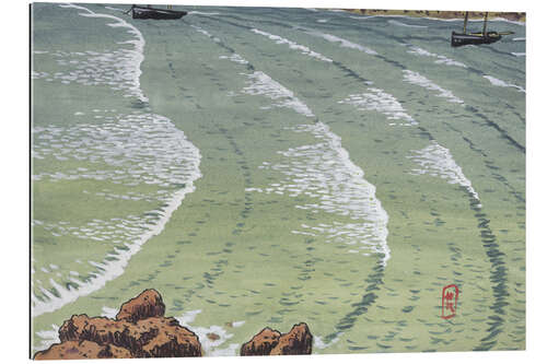 Tableau en plexi-alu Rocky sea book with ships